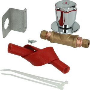 Bộ van cấp nước 3/8″ kèm núm, giá đỡ và phụ kiện – Angelo Po 6300731