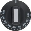 Núm vặn màu đen Ø50 mm 100–180 °C